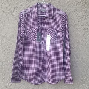 Eddie Bauer Purple Flannel Size S